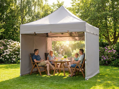 Pop Up Gazebo 3x3m Latte with Steel Frame for Outdoor Events