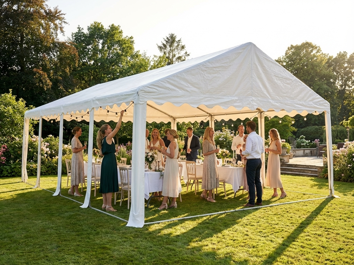 PVC Roof Cover 7x7m White for Marquee Use - view 3