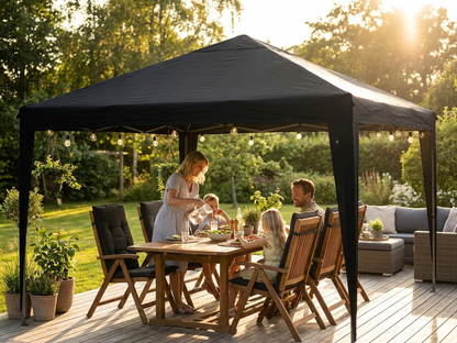 7x7m black roof cover made of PVC and polyester for outdoor use