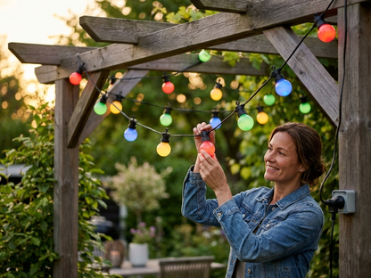 LED Fairy Lights in Black and Warm White for indoor and outdoor use - product detail