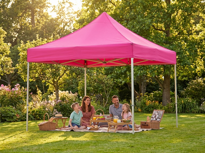 Pink pop-up gazebo 3x3 m for outdoor events - product detail