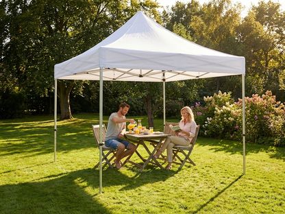 Pop Up Gazebo 3x3 m White with Steel Frame - product detail