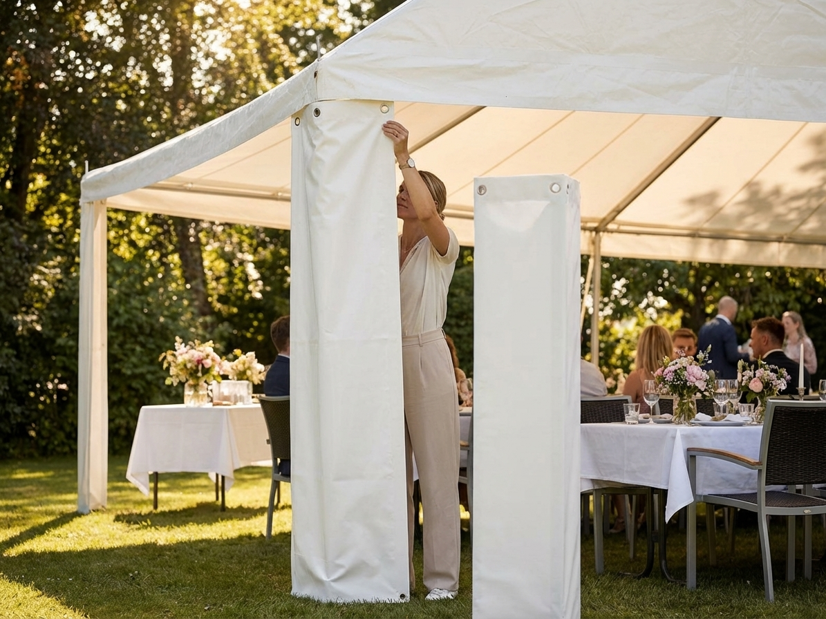 White PVC leg cover for marquees - view 3