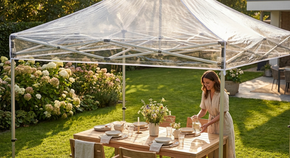 Clear PVC roof cover for pop-up gazebo, 3x3 m size