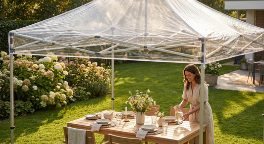 Clear PVC roof cover for pop-up gazebo, 3x3 m size