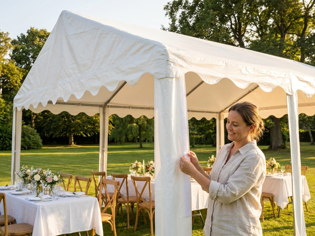 White PVC roof cover for 3x6m marquee - product detail