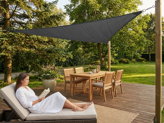 Anthracite Sun Shade Sail 3.6m Triangular for Outdoor Use - product detail