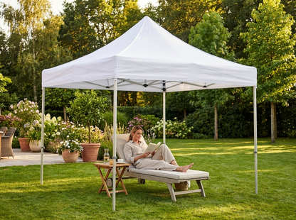 White pop up gazebo with aluminium frame for outdoor use - view 3