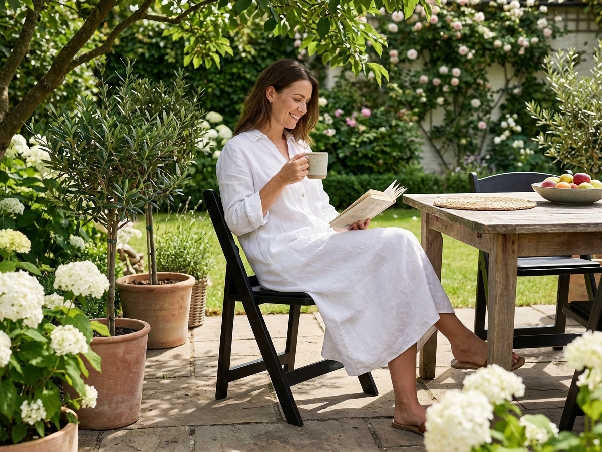 Padded folding chairs in black, ideal for indoor and outdoor use