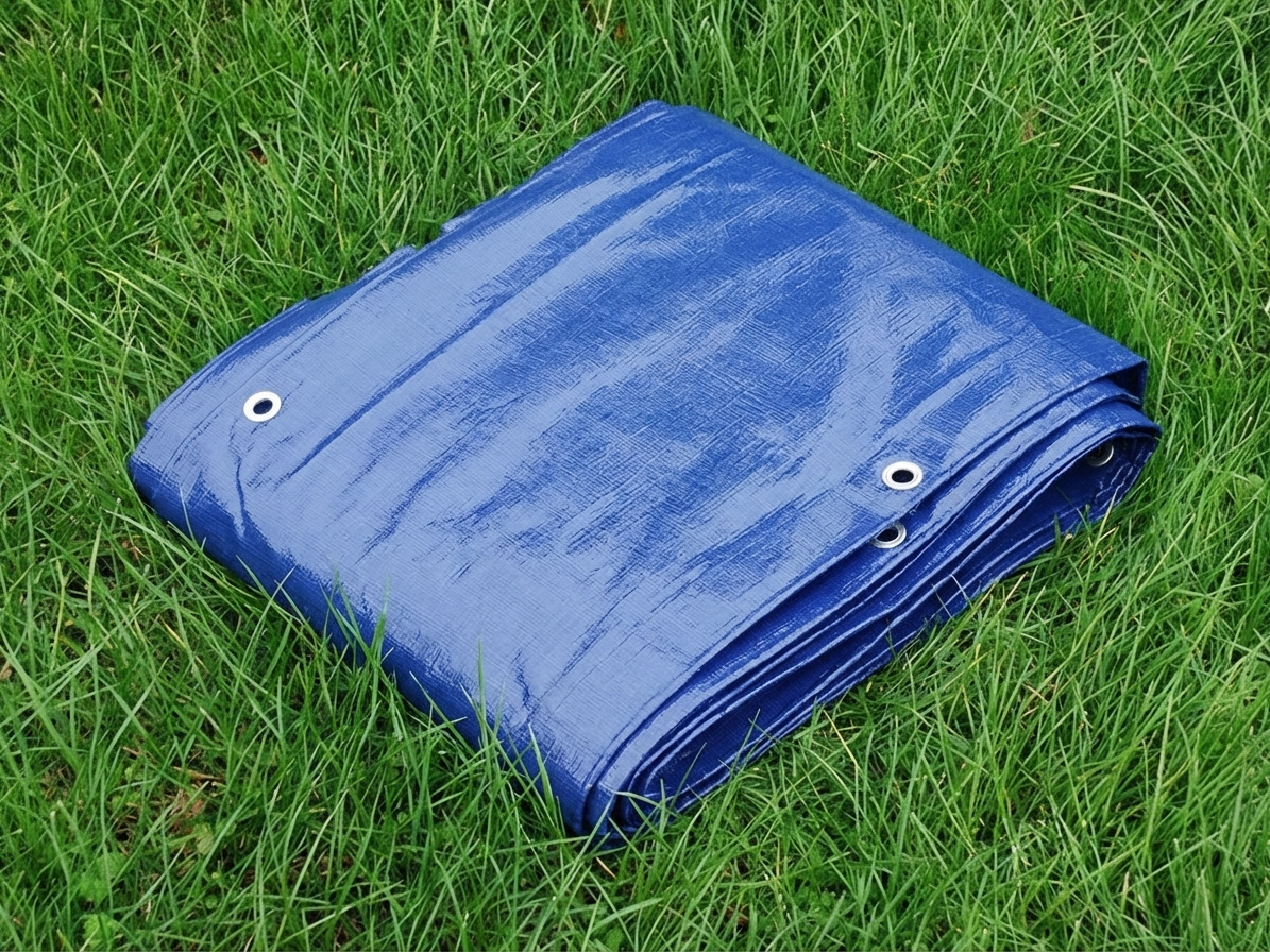 Blue tarpaulin 3x10 meters, perfect for outdoor protection - product detail