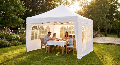 Pop up gazebo 4x4 m white with aluminium frame - product detail