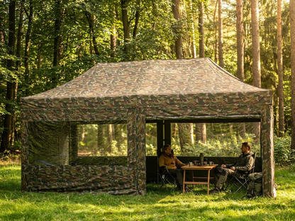 Camouflage pop up gazebo with aluminium frame for outdoor use - view 3