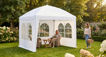 White dome marquee 3x3m with aluminium frame for outdoor events