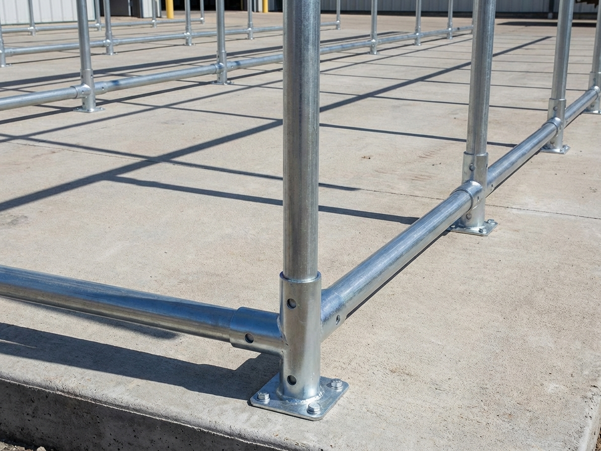 Ground bar connector Ø42 mm in silver for industrial use