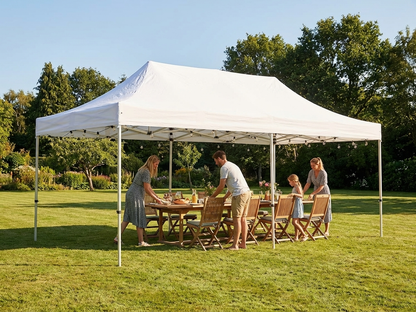 White pop-up gazebo with a heavy-duty PVC roof, ideal for outdoor events - view 3
