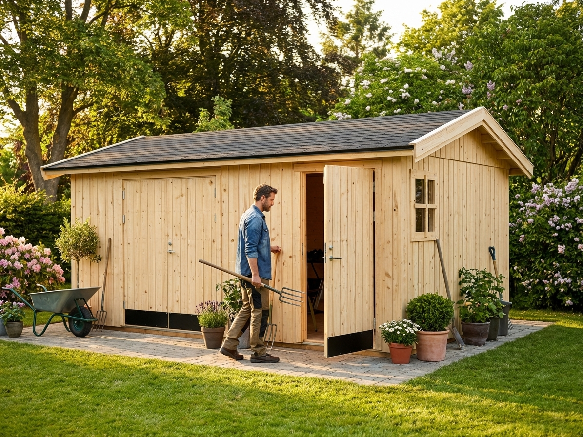 Natural Wooden Shed made from Nordic Spruce - view 3