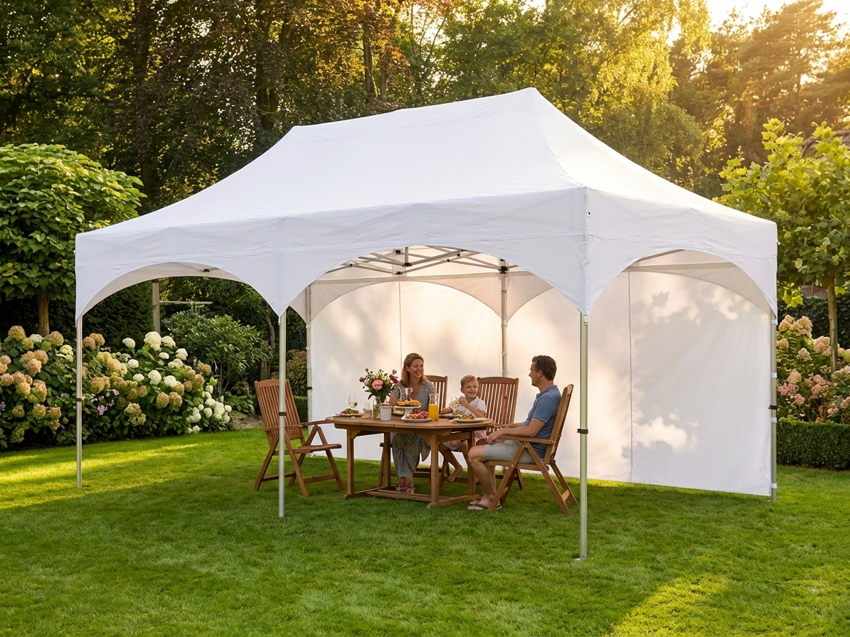 White pop up gazebo with steel frame, 3x6 metres, perfect for outdoor events - view 3