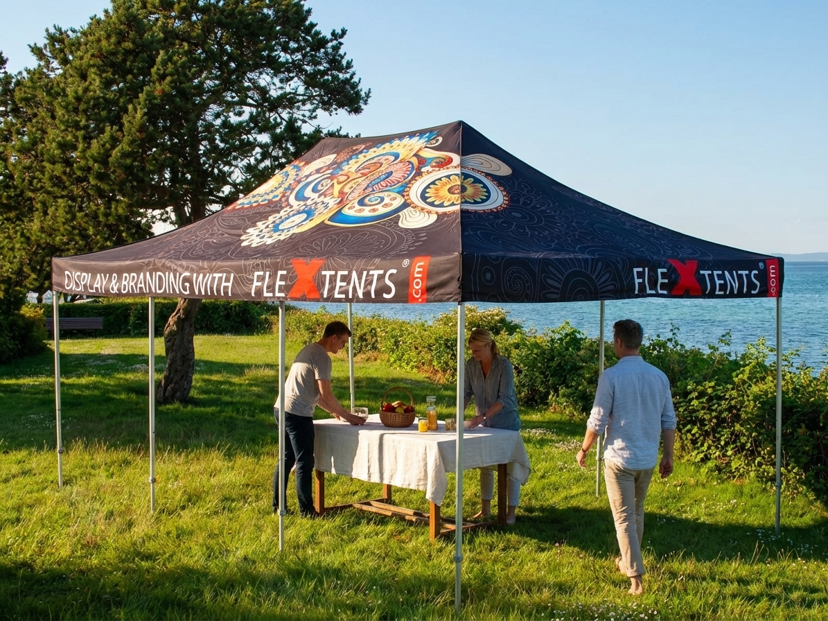 White pop-up gazebo with aluminium frame, ideal for outdoor events - product detail