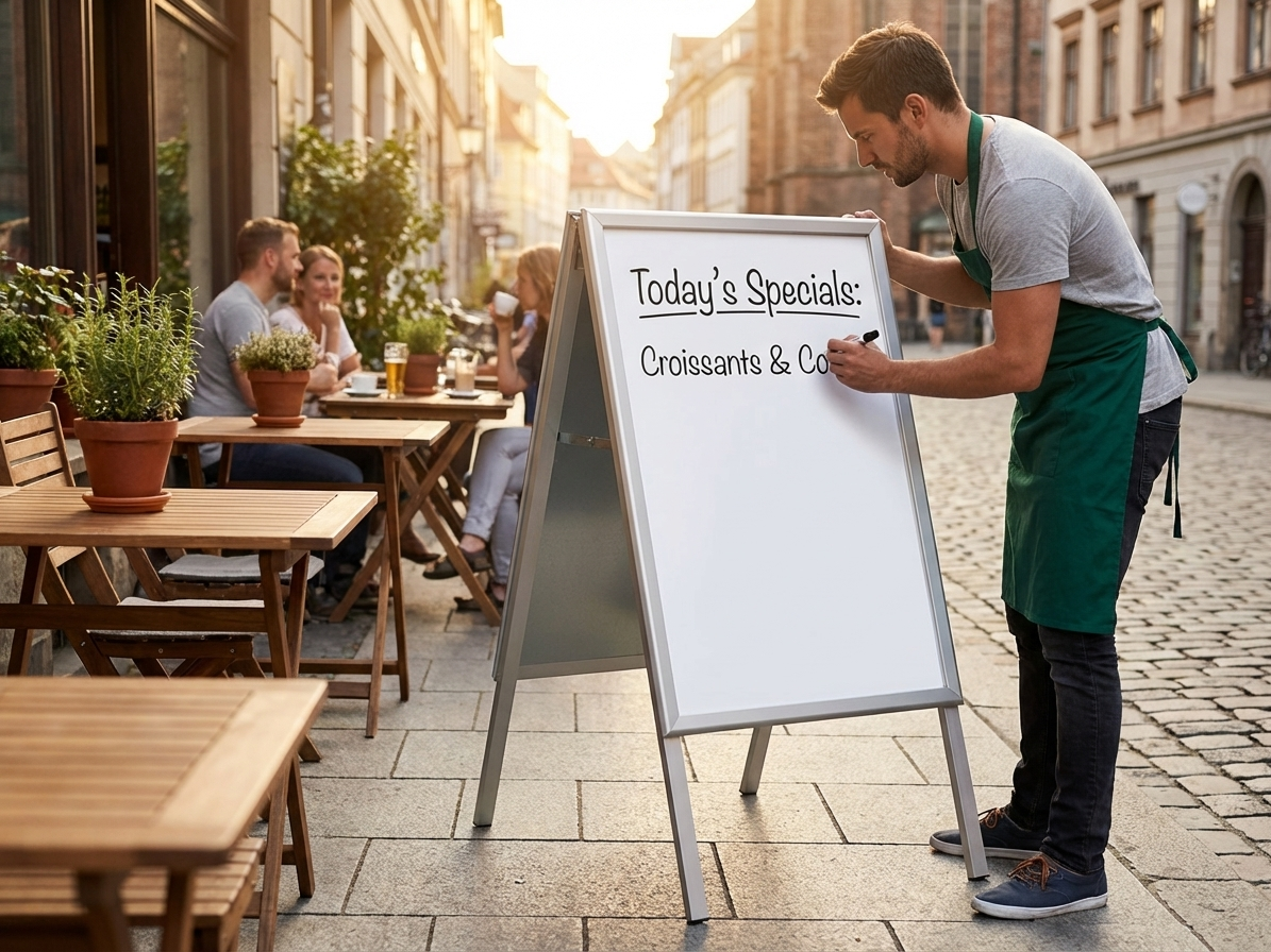 Aluminium A-Board with Steel Frame for Commercial Display - view 3