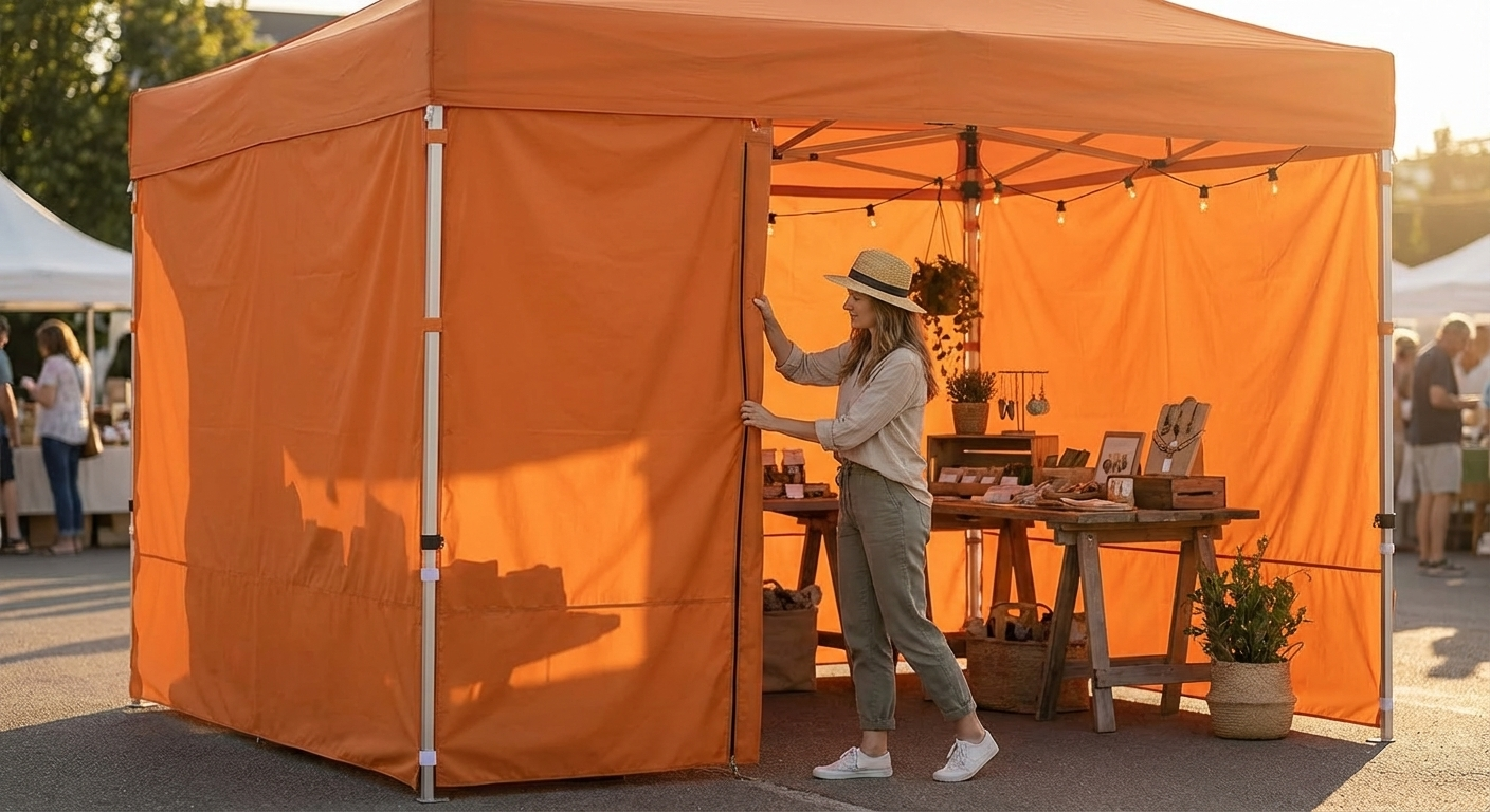 Orange Pop Up Gazebo Sidewall Kit - product detail