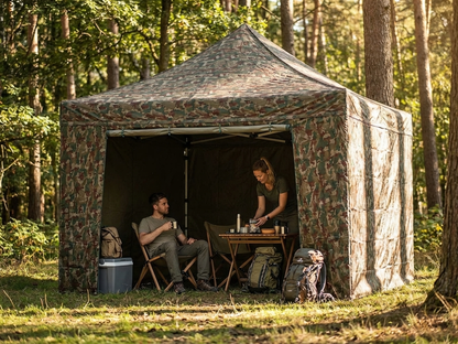Camouflage pop-up gazebo with steel frame for outdoor use - view 3