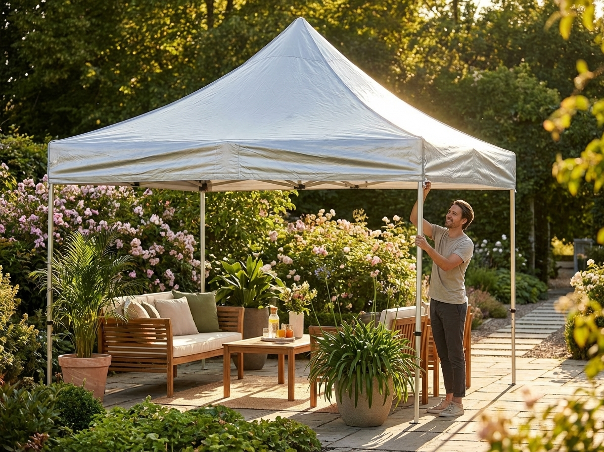 Silver gazebo roof cover 3x6m for outdoor events - view 3