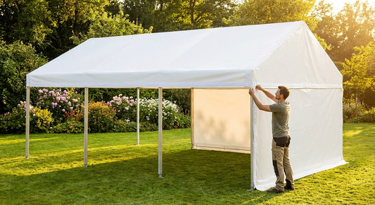 White PVC roof cover for 3x6m marquee