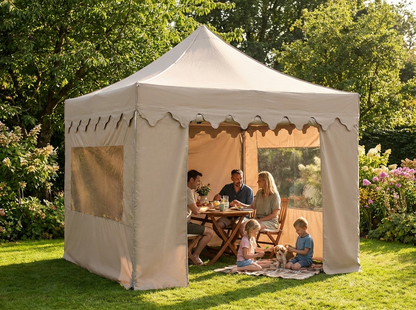 Pop up gazebo 3x3 m Latte with steel frame for outdoor events - view 3