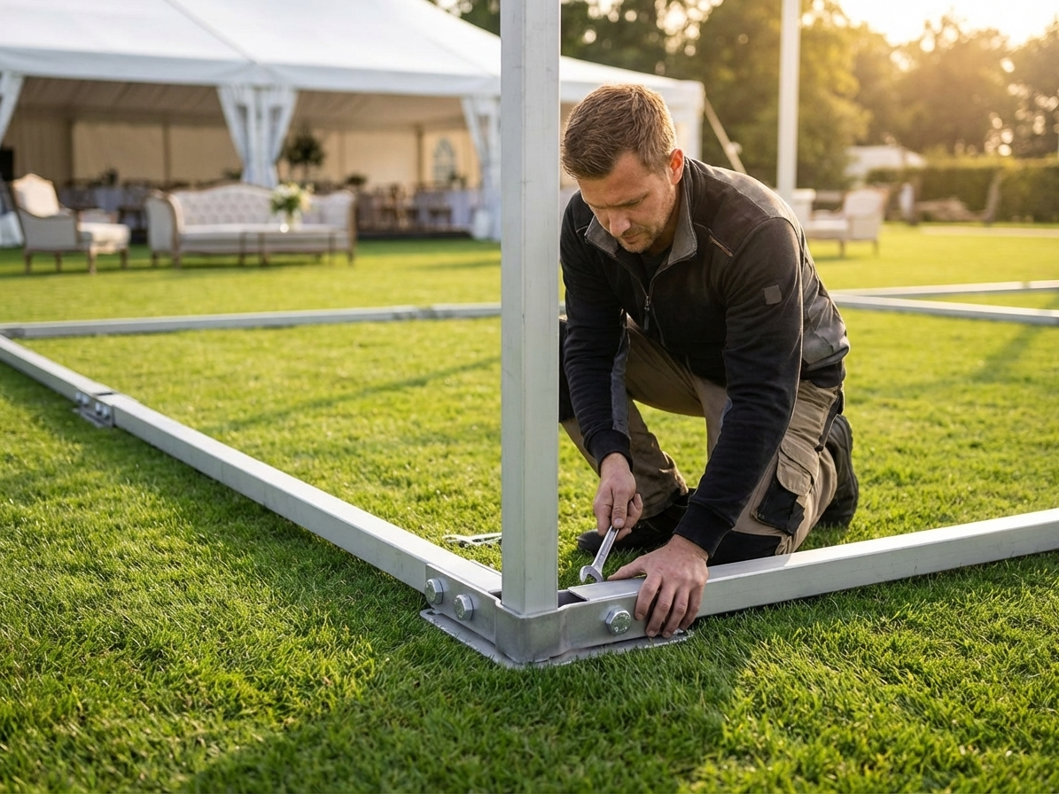 Steel ground bar for event tents, 6x6 m - view 3