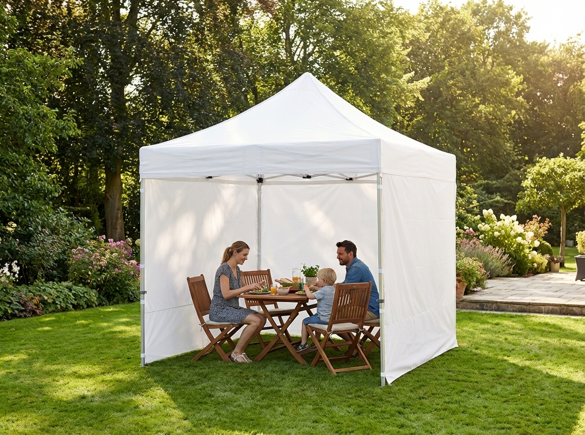 Pop up gazebo 2x2m white aluminium frame for outdoor events - view 3