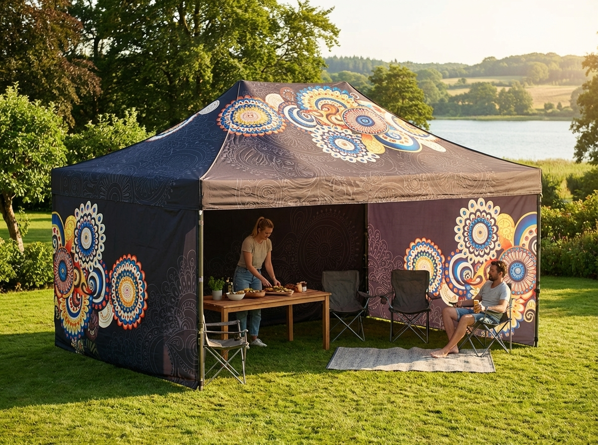 Pop up gazebo 4x6m white with aluminium frame for outdoor events - view 3