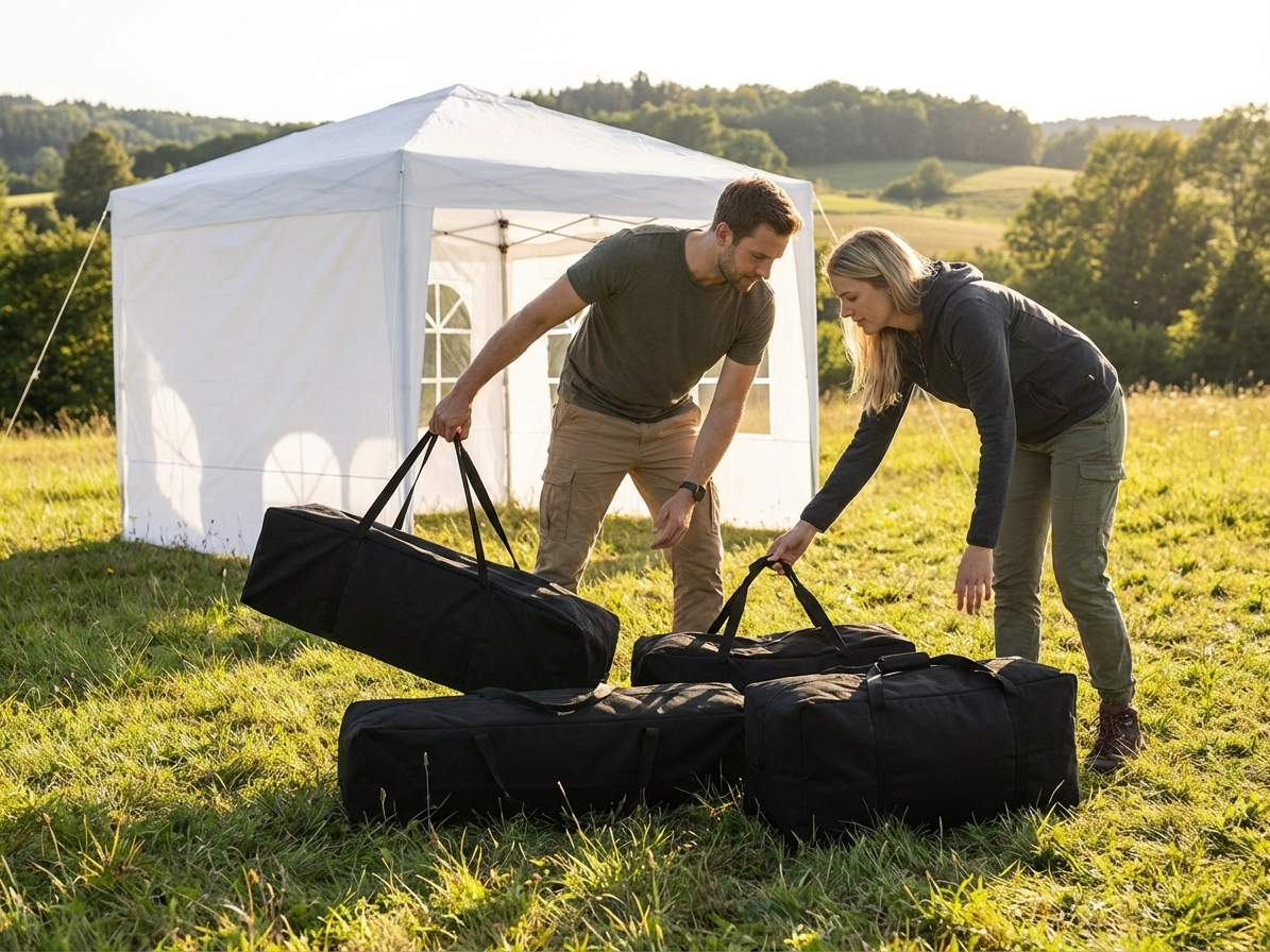 Black Marquee Carry Bag for outdoor events, made of Polyester and PVC - view 3