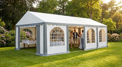 Marquee 6x12 m Grey and White for Outdoor Events - view 3