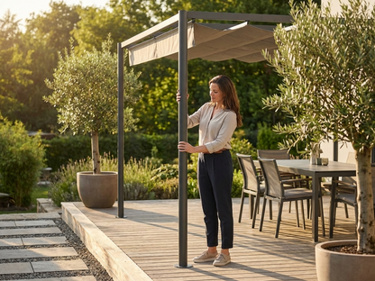 Galvanised steel pillar silver 50x1640 mm for industrial use