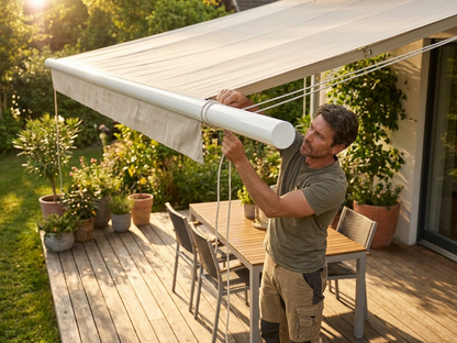 Steel eave pole 2250 mm silver for construction projects