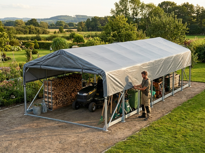 Grey 4x10 m Roof Cover for Storage Shelter - product detail