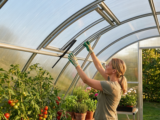 Greenhouse ventilation window 100x60cm silver