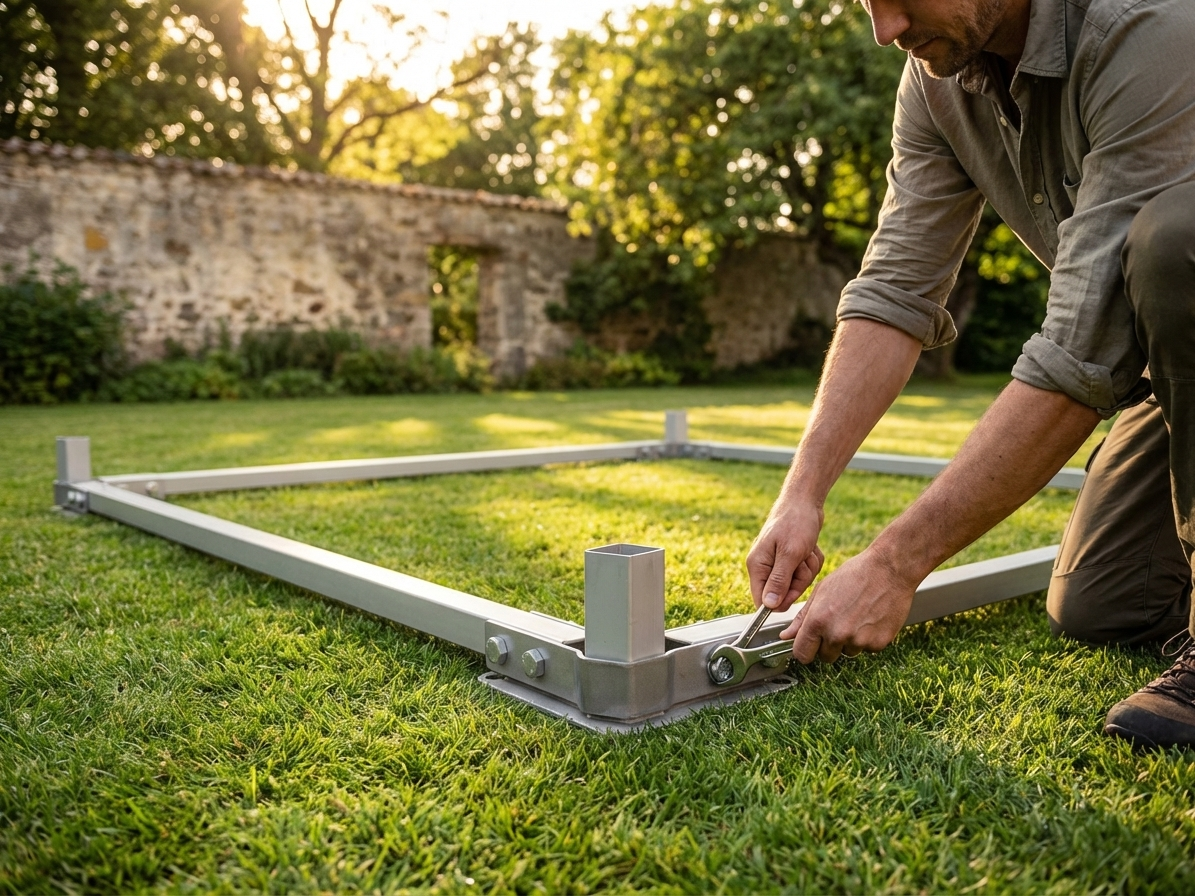 Steel ground bar for event tents, 3x3 m - view 3
