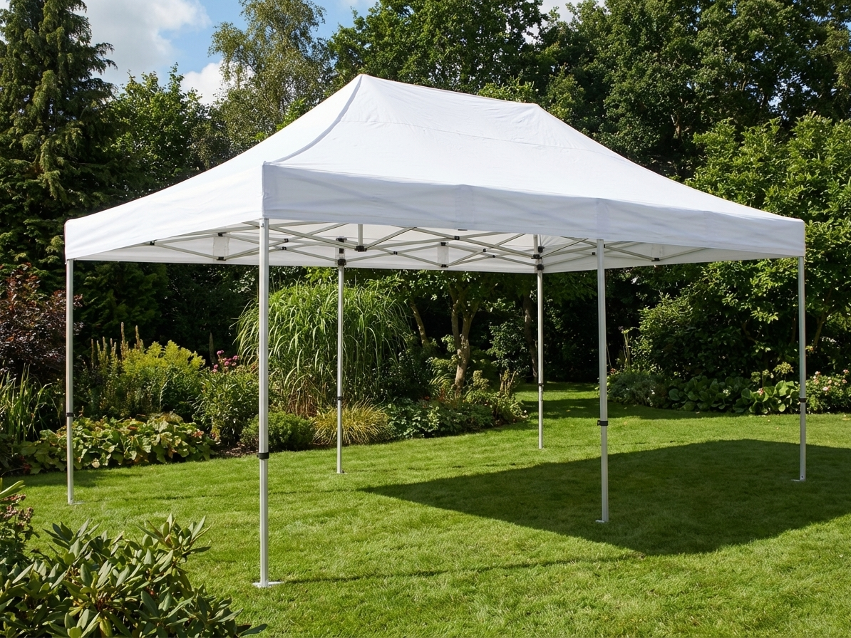 White pop-up gazebo with aluminium frame for outdoor events - product detail