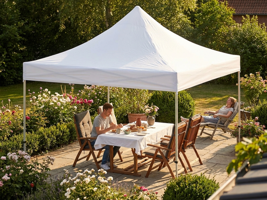 White gazebo roof cover 3x3 m for outdoor events
