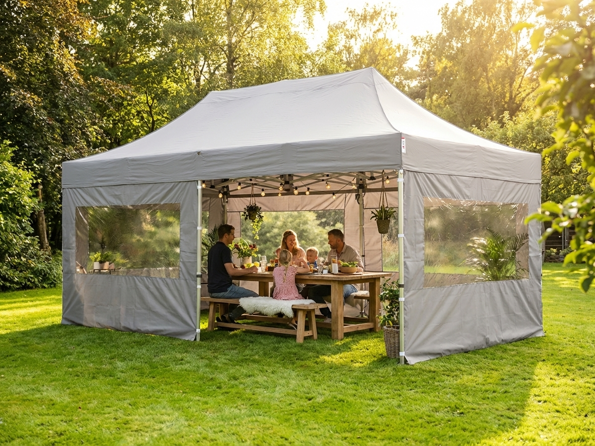 Pop Up Gazebo 3x6m Latte with Steel Frame for Outdoor Events