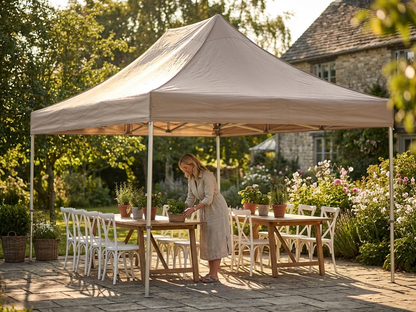 Gazebo roof cover in latte colour for 4x8m size - view 3