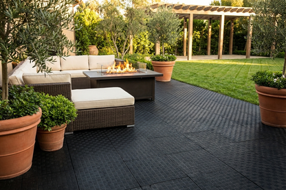 Recycled PE flooring in anthracite, 98 m²
