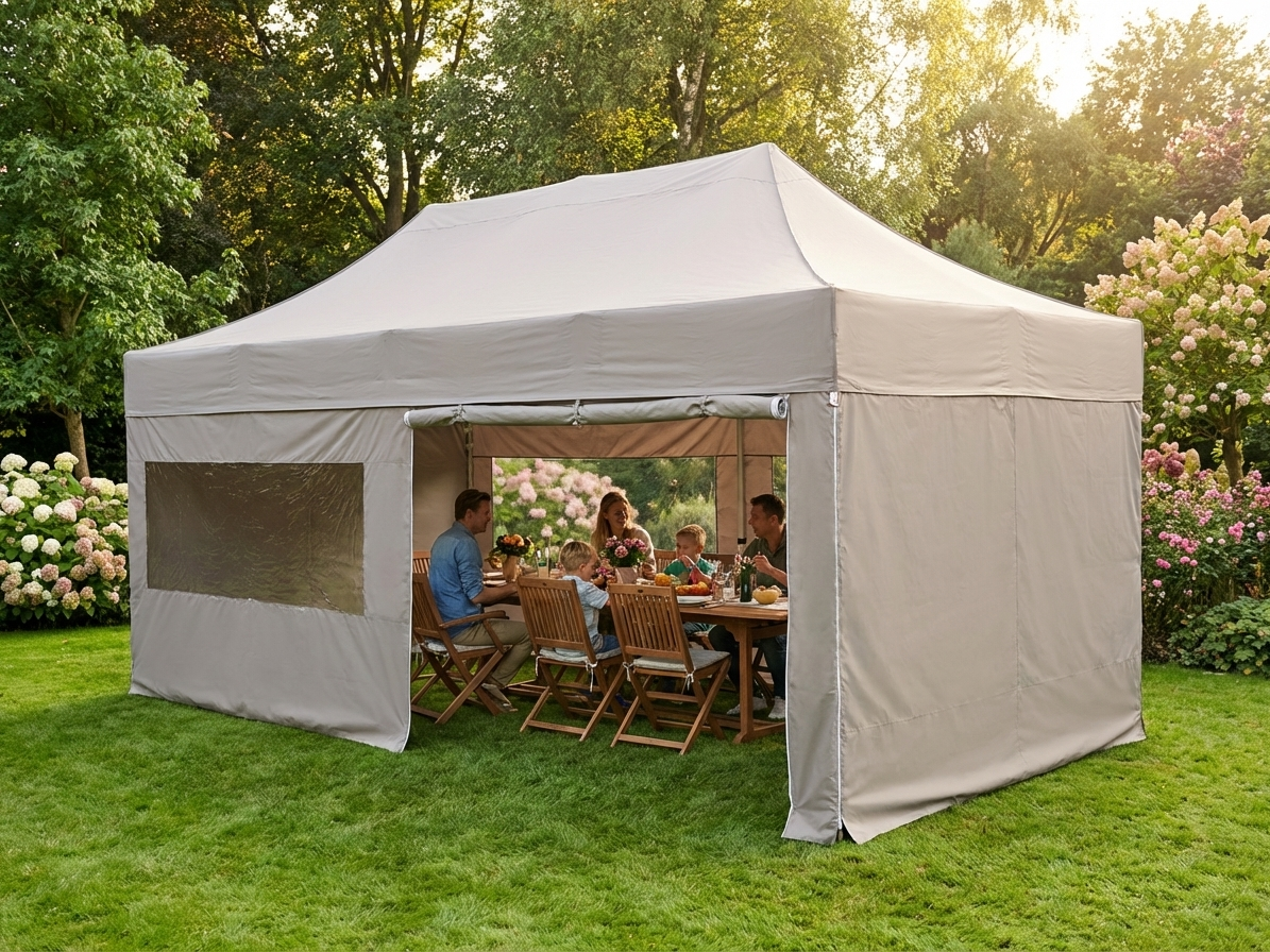 Pop up gazebo 4x8m latte with steel frame for outdoor events - product detail