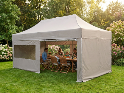 Pop up gazebo 4x8m latte with steel frame for outdoor events - product detail
