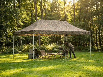 Camouflage pop-up gazebo with steel frame for outdoor use - view 3