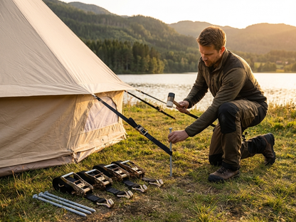 Steel storm pegs and straps for outdoor stability - view 3