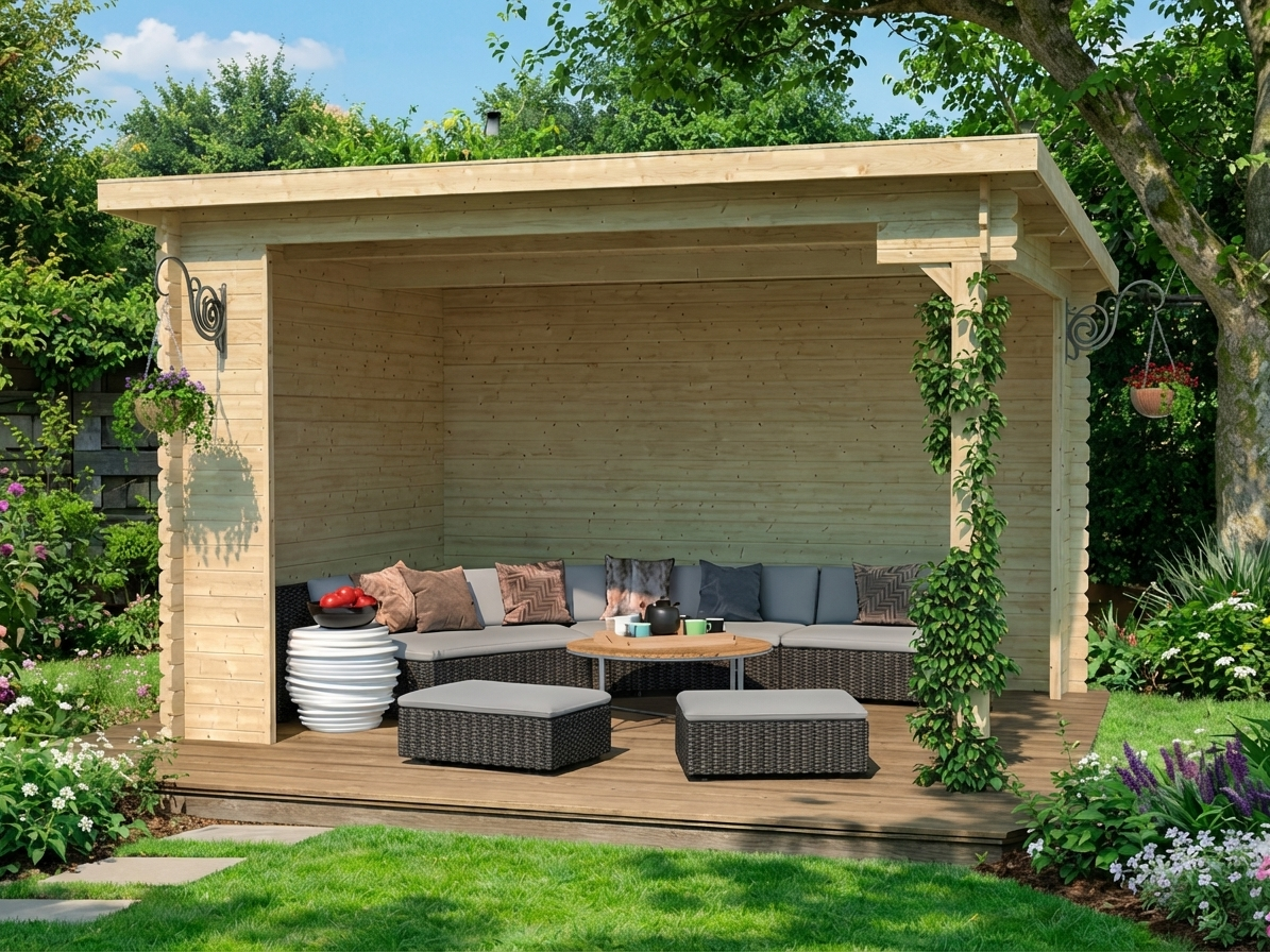 Wooden Gazebo made from Nordic Spruce for garden use - product detail