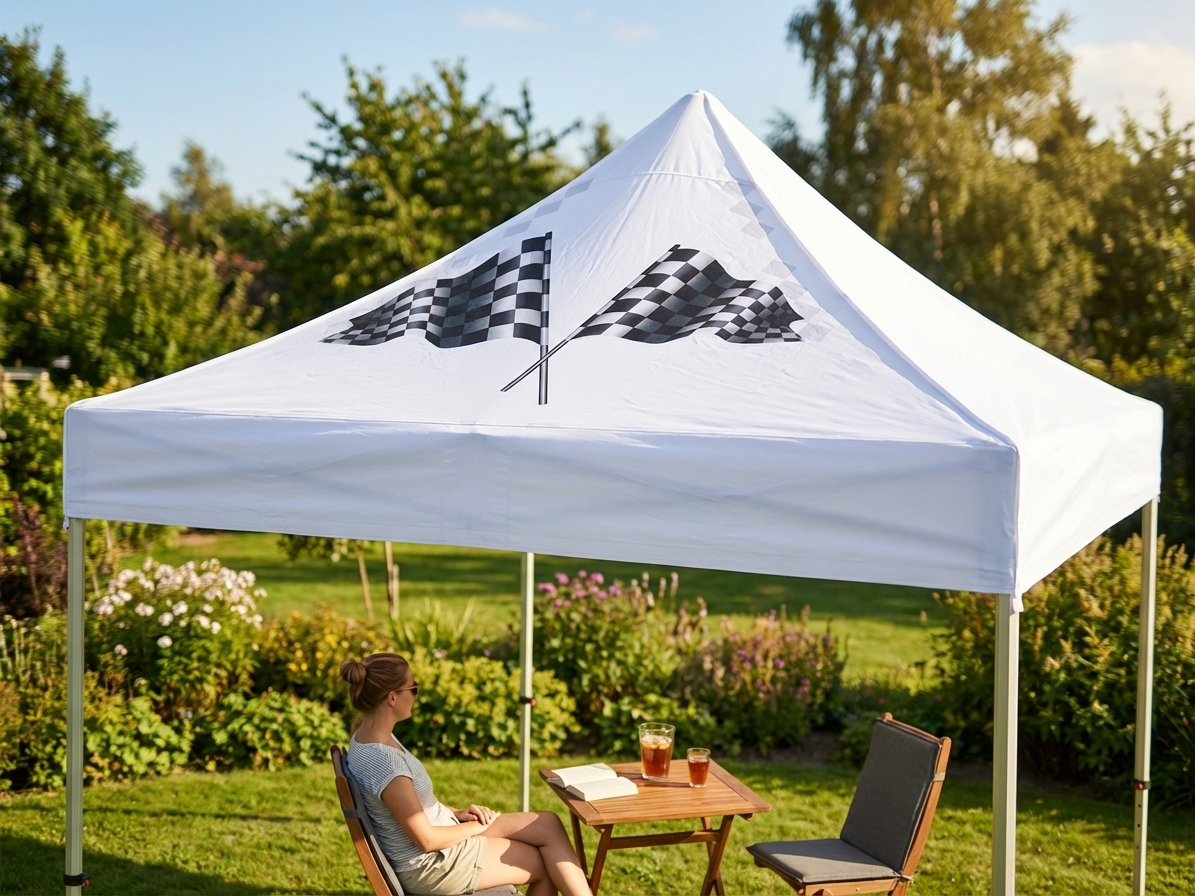 White pop-up gazebo roof cover, 2x2m - product detail