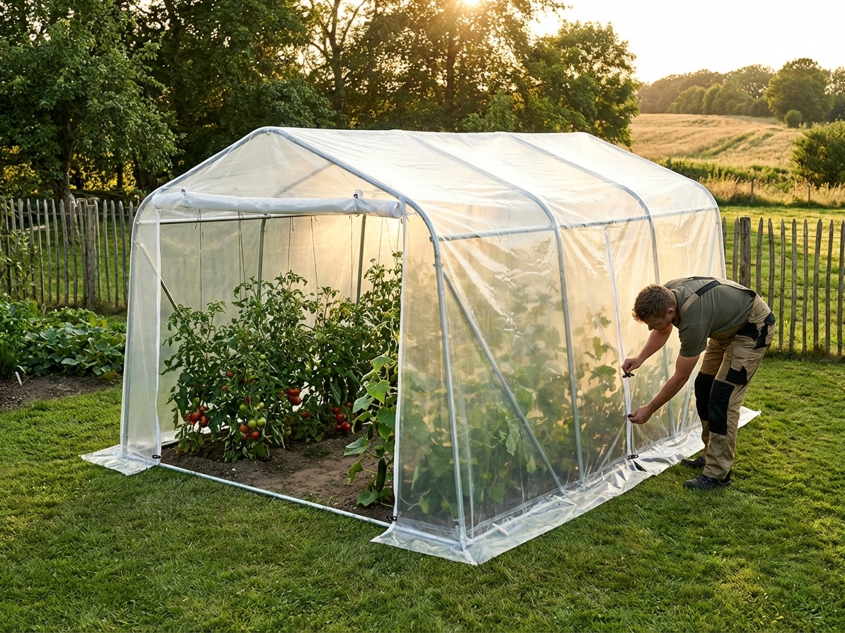 Polytunnel Greenhouse Cover 3.6x6 m Transparent 180 Micron UV-Resistant
